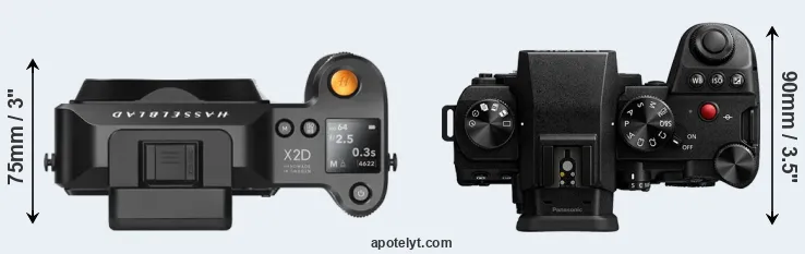Compare X2D 100C versus G9 II top