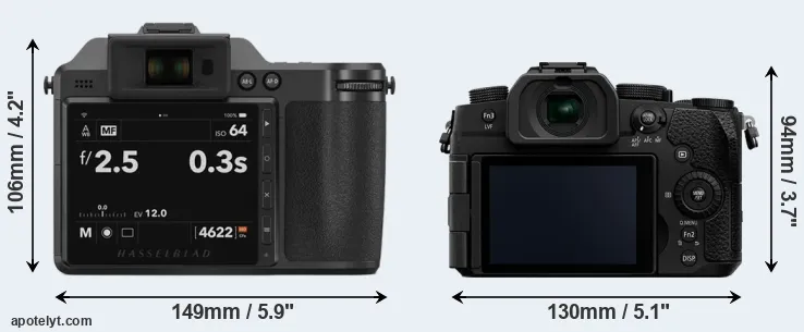 Comparison X2D 100C or G97 rear