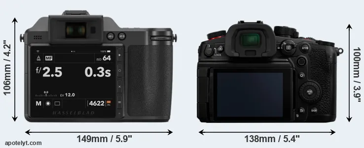 Comparison X2D 100C or GH7 rear