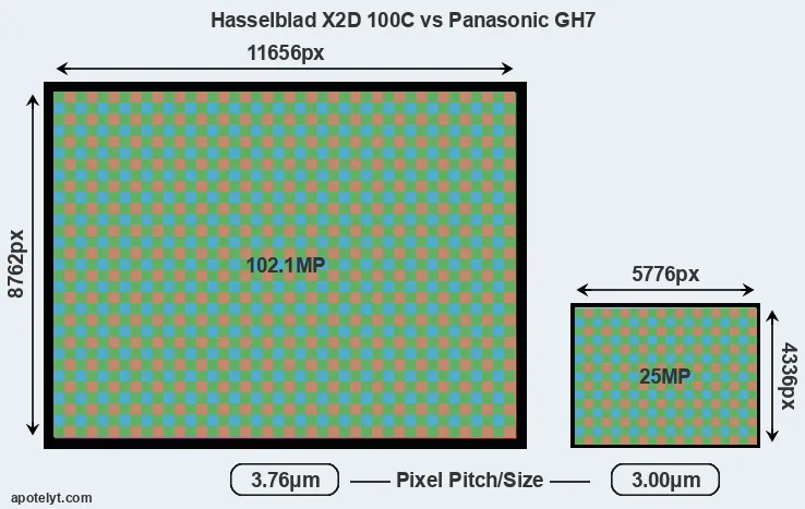 X2D 100C versus GH7 MP