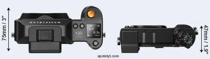 Compare X2D 100C versus GX9 top