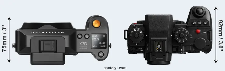 Compare X2D 100C versus S1 II top