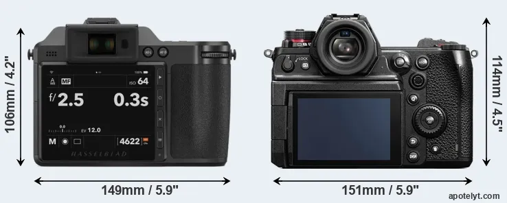 Comparison X2D 100C or S1H rear