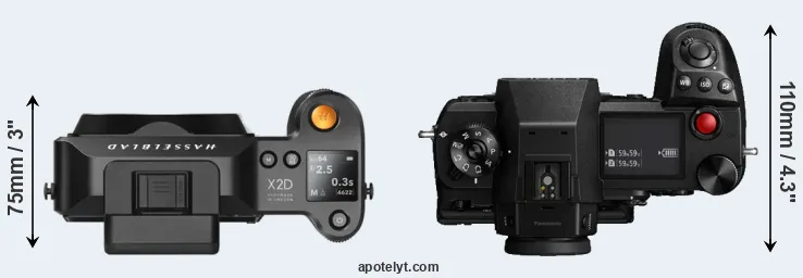 Compare X2D 100C versus S1H top