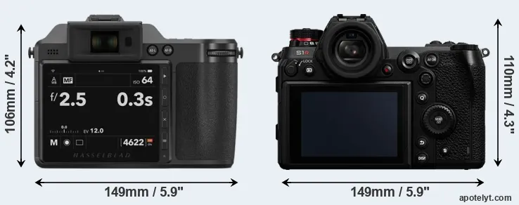 Comparison X2D 100C or S1R rear