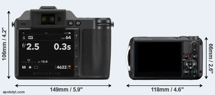 Comparison X2D 100C or WG-8 rear