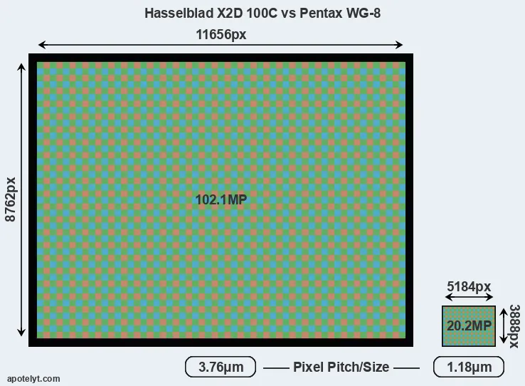 X2D 100C versus WG-8 MP