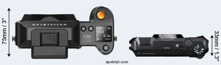 Compare X2D 100C versus WG-8 top