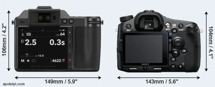 Comparison X2D 100C or A77 rear