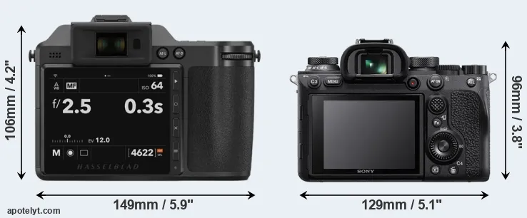 Comparison X2D 100C or A9 II rear