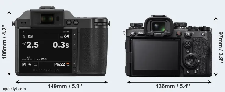 Comparison X2D 100C or A9 III rear