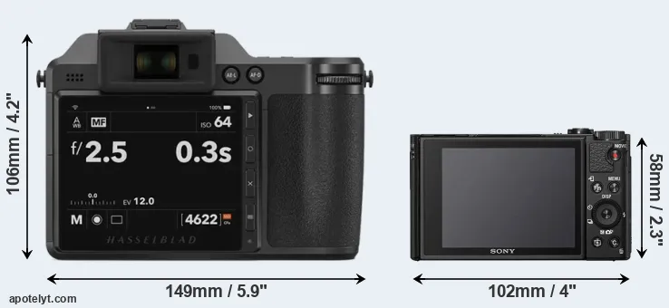 Comparison X2D 100C or HX99 rear