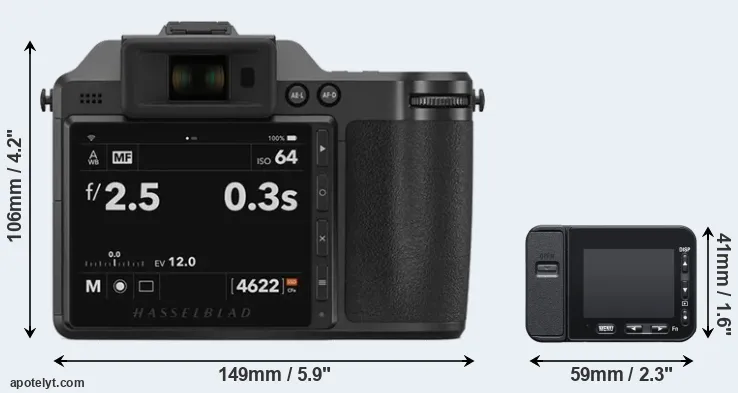 Comparison X2D 100C or RX0 II rear