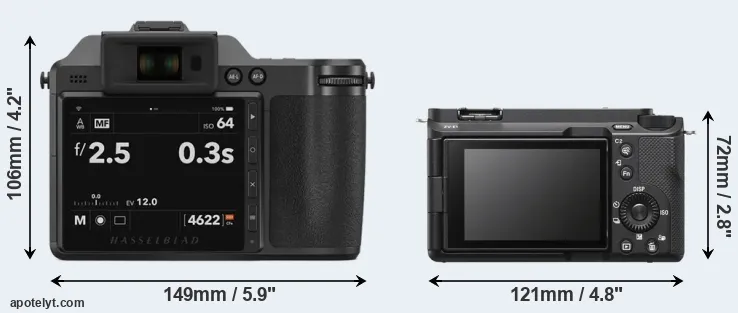 Comparison X2D 100C or ZV-E1 rear