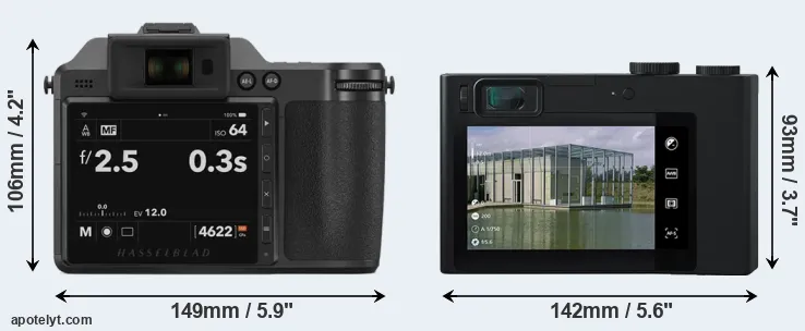 Comparison X2D 100C or ZX1 rear