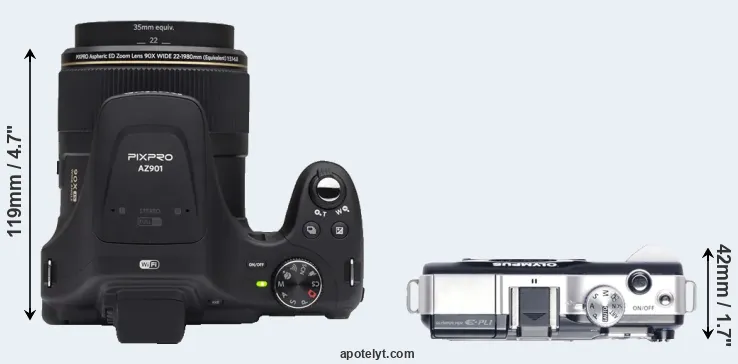 Compare AZ901 versus E-PL1 top