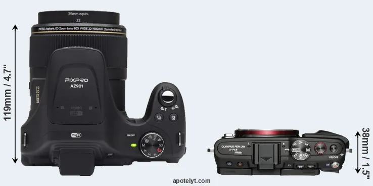 Compare AZ901 versus E-PL6 top