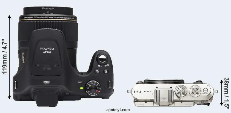 Compare AZ901 versus E-PL8 top