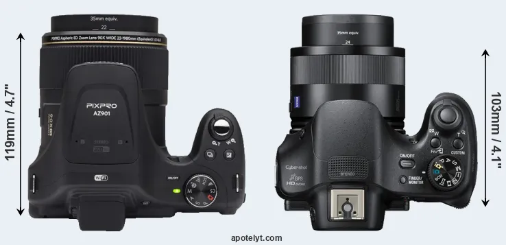 Compare AZ901 versus HX400V top