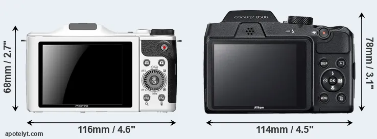 Comparison S-1 or B500 rear