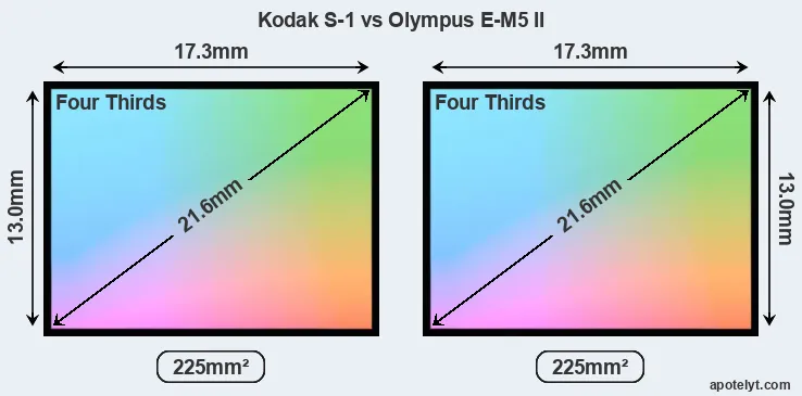Kodak S-1 and Olympus E-M5 II sensor measures