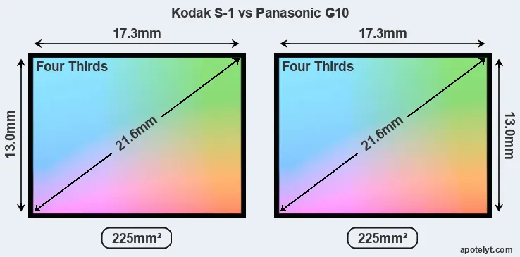 Kodak S-1 and Panasonic G10 sensor measures
