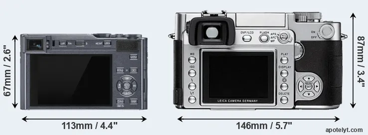 Comparison C-LUX or Digilux 3 rear