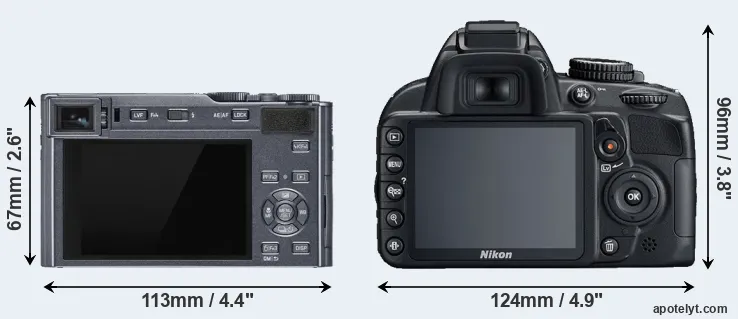 Comparison C-LUX or D3100 rear