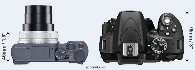 Compare C-LUX versus D3300 top