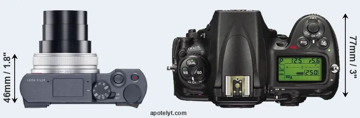 Compare C-LUX versus D700 top