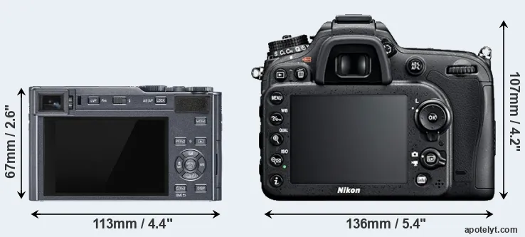 Comparison C-LUX or D7100 rear