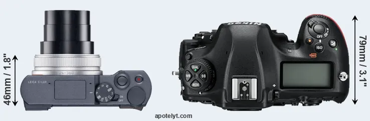 Compare C-LUX versus D850 top