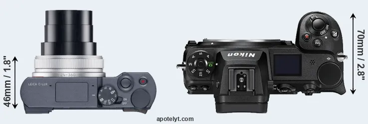 Compare C-LUX versus Z6 II top