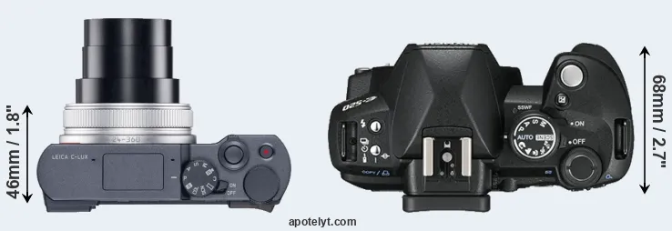 Compare C-LUX versus E-520 top