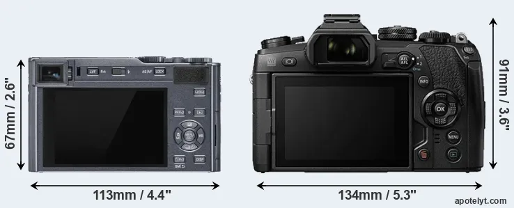 Comparison C-LUX or E-M1 II rear