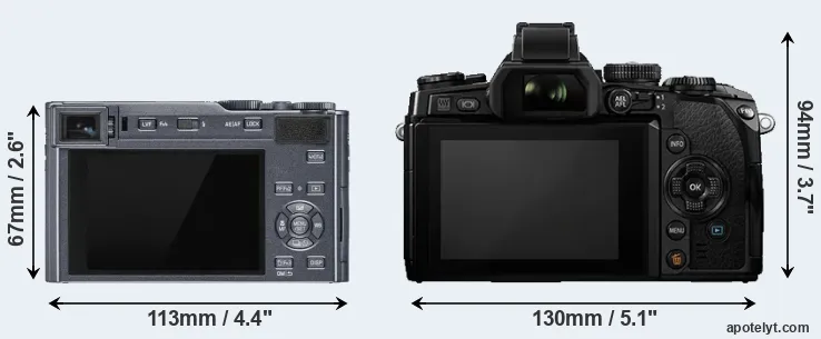 Comparison C-LUX or E-M1 rear
