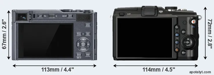 Comparison C-LUX or E-PL2 rear