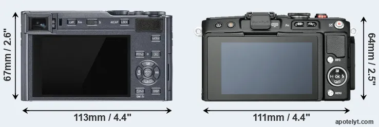 Comparison C-LUX or E-PL6 rear