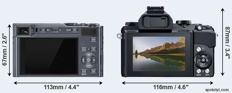 Comparison C-LUX or Stylus 1 rear