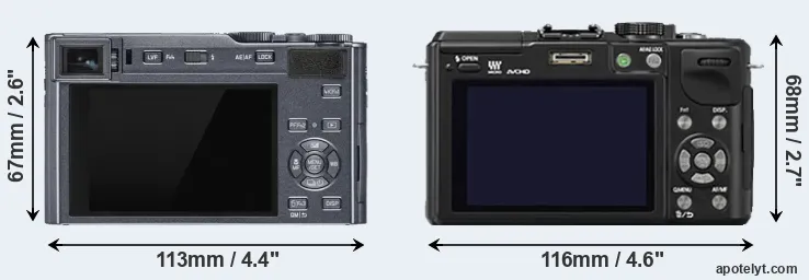 Comparison C-LUX or GX1 rear