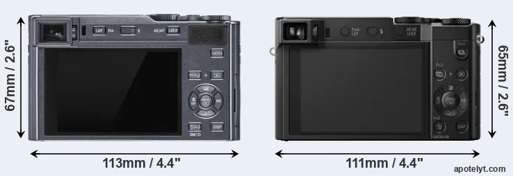 Comparison C-LUX or ZS100 rear