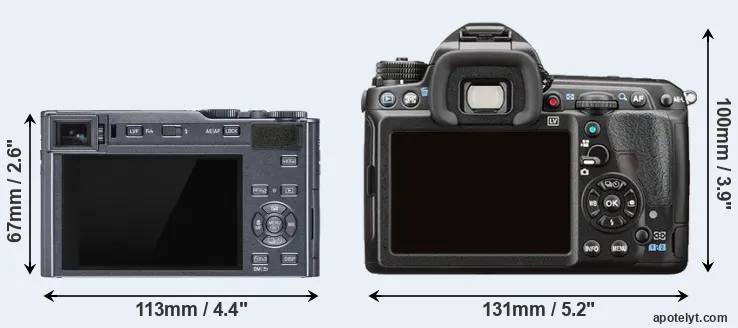 Comparison C-LUX or K-3 II rear