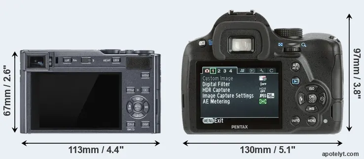 Comparison C-LUX or K-500 rear