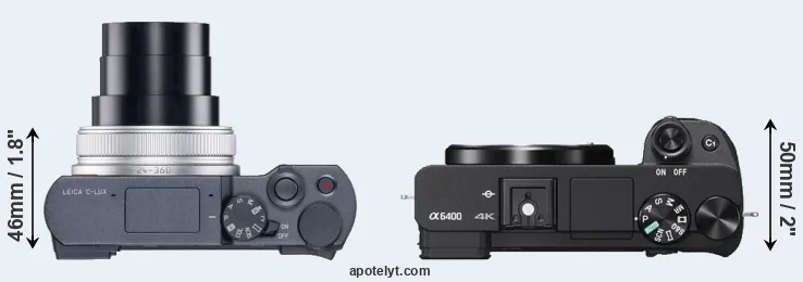 Compare C-LUX versus A6400 top