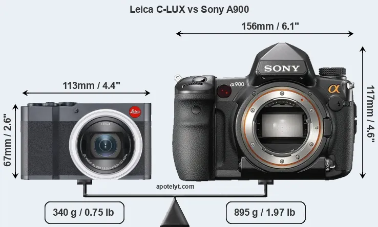 Size Leica C-LUX vs Sony A900