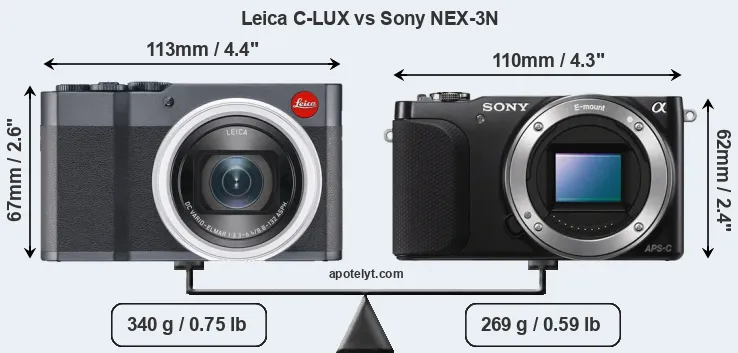 Size Leica C-LUX vs Sony NEX-3N