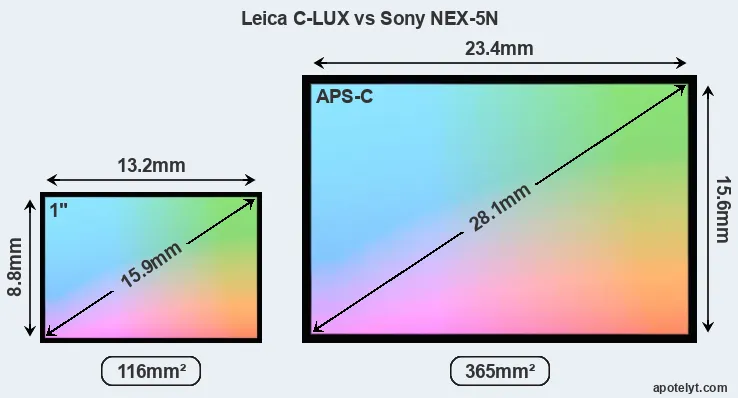 Leica C-LUX and Sony NEX-5N sensor measures