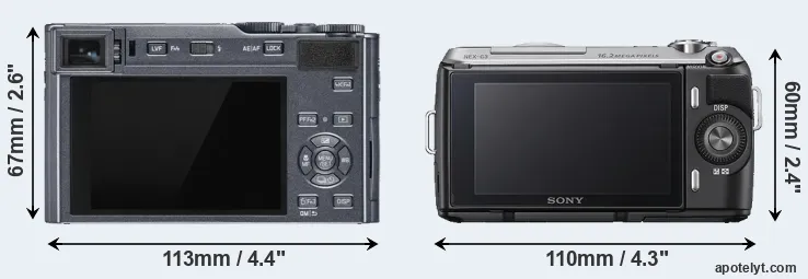 Comparison C-LUX or NEX-C3 rear
