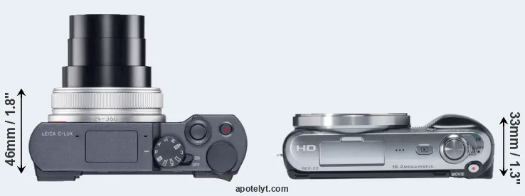 Compare C-LUX versus NEX-C3 top