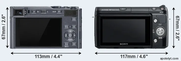 Comparison C-LUX or NEX-F3 rear